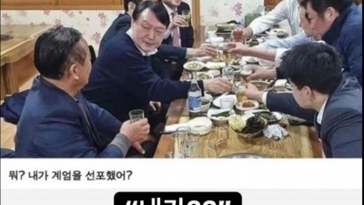           		          		  뭐? 내가 계엄을 선포했어?