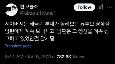 태극기 부대 시아버지와 남편의 치열한 공방전