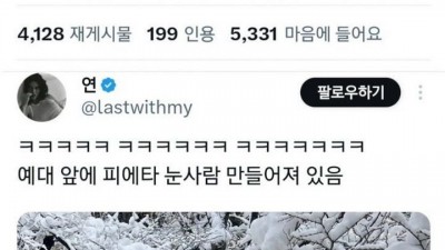 눈사람 재능낭비 예술작품 극과극.jpg