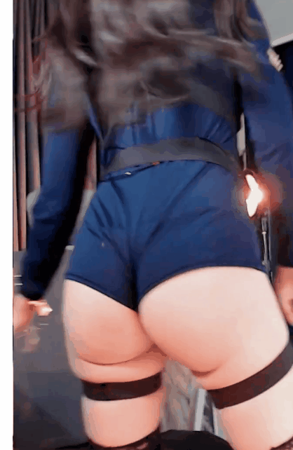 채시안 폴리스 뒤태 엉바운스