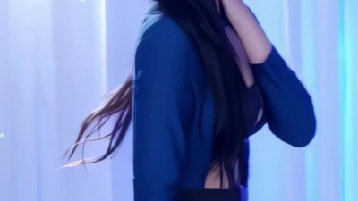 BJ 고라니율 섹시 폴리스 네이비 브라 가슴골