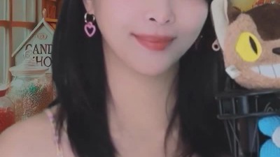 미모 ASMR 사탕 먹방 무지개 끈나시 가슴골
