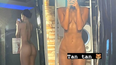올누드로태닝즐기는한국모델